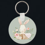 Sage Green Waterverf Bunny Rabbit Woodland Sleutelhanger<br><div class="desc">Sage groene konijnenkonijn Woodland dieren. Een schattig accessoire. Elke dag 100% klanttevredenheid met Zazzle.</div>