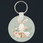 Sage Green Waterverf Bunny Rabbit Woodland Sleutelhanger<br><div class="desc">Sage groene konijnenkonijn Woodland dieren. Een schattig accessoire. Elke dag 100% klanttevredenheid met Zazzle.</div>