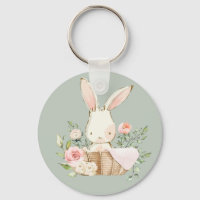 Sage Green Waterverf Bunny Rabbit Woodland