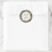 Sage Green Waterverf Floral Envelope Seal Ronde Sticker (Tas)