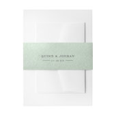 Sage Green Waterverf gepersonaliseerde bruiloft Uitnodigingen Wikkel (Voorkant Voorbeeld)