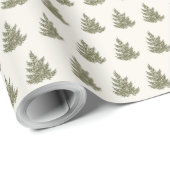 Sage Green Waterverf kerstbomen | minimalistisch Cadeaupapier (Rol Hoek)