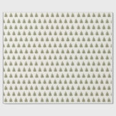 Sage Green Waterverf kerstbomen | minimalistisch Cadeaupapier (Vlak)