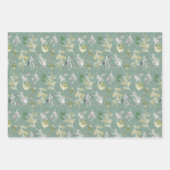 Sage Green Waterverf Leaves Inpakpapier Vel (Voorkant 2)