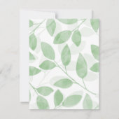 Sage Green Waterverf Leaves Kaart (Achterkant)