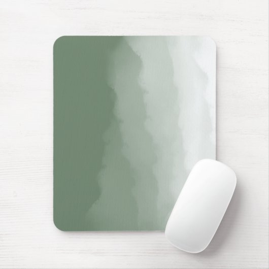 Sage Green Waterverf Ombre Muismat (Met muis)