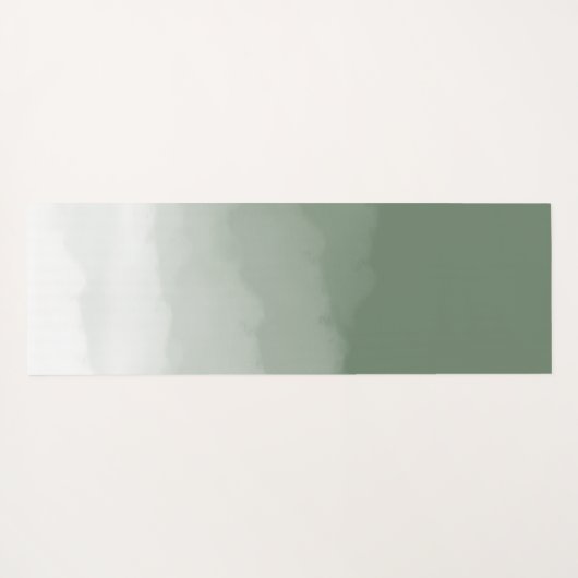Sage Green Waterverf Ombre Yogamat (Achterkant (horizontaal))