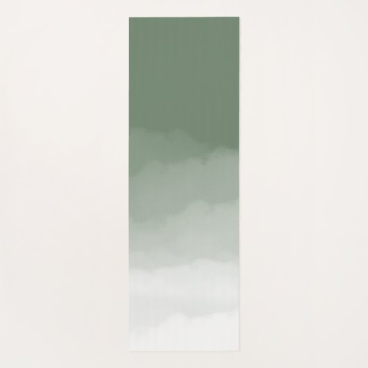 Sage Green Waterverf Ombre Yogamat (Achterkant)