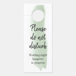 Sage Green Waterverf penseelstreek niet storen Deurhanger