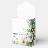 Sage Green Waterverf Peony Wedding Bedankdoosjes (Geopend)