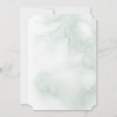 Sage Green Waterverf Pewter Willow Branch Save The Date (Achterkant)