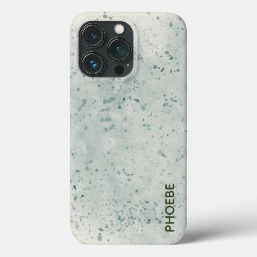 Sage Green Waterverf Phone Case (Achterkant)