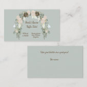 Sage Green Waterverf Vrijgezellenfeest Raffle Tick Informatiekaartje (Voorkant / Achterkant)