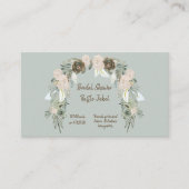 Sage Green Waterverf Vrijgezellenfeest Raffle Tick Informatiekaartje (Voorkant)