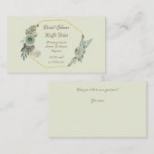 Sage Green Waterverf Vrijgezellenfeest Raffle Tick Informatiekaartje (Voorkant / Achterkant)