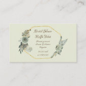 Sage Green Waterverf Vrijgezellenfeest Raffle Tick Informatiekaartje (Voorkant)