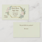 Sage Green Waterverf Vrijgezellenfeest Raffle Tick Informatiekaartje (Voorkant / Achterkant)