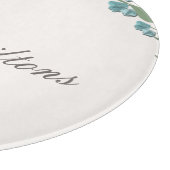 Sage Green Waterverf Wilde bloem Vastgesteld Snijplank (Hoek)