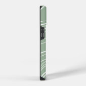 Sage Green Wave Modern gepersonaliseerd iPhone Hoesje (Rechterkant)