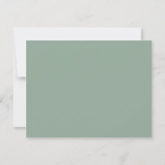 Sage Green Wavy Border Details Behuizing Kaart (Achterkant)