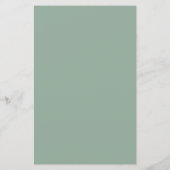 Sage Green Wavy Border menukaart (Achterkant)