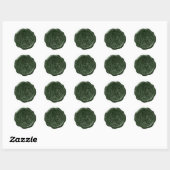 Sage Green Wax-zegel Sticker-monogram, Ronde Sticker (Vel)