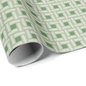 Sage Green Weave Pattern Cadeaupapier (Rol Hoek)