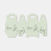 Sage green Weddenschap Love Script Eucalyptus Cust Bedankdoosjes (Uitgevouwen)