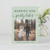 Sage Green Weddenschap met huwelijk (Staand voorkant)