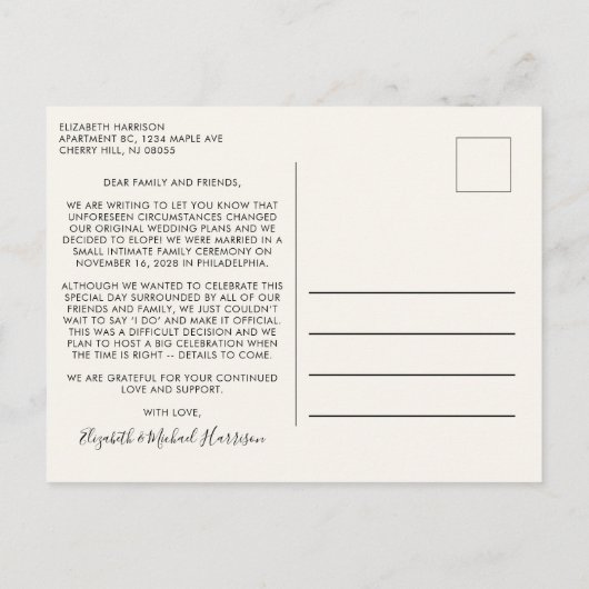 Sage Green Weddenschap met huwelijk Aankondigingskaart (Achterkant)