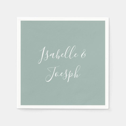 Sage Green | Weddenschap Napkins Servet (Voorkant)