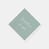 Sage Green | Weddenschap Napkins Servet (Hoek)