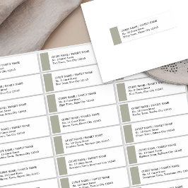 Sage Green Wedding 30 Guest Adresetiketten Sticker