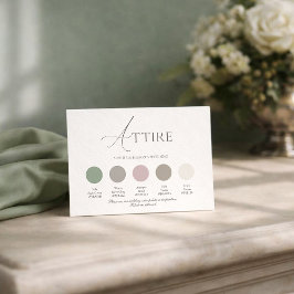 Sage Green Wedding Attire Card Kaart
