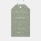 Sage Green Wedding Bedankt Cadeaulabel (Voorkant)