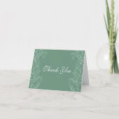 Sage Green Wedding  Botanical Bedankkaart (Voorkant)