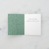 Sage Green Wedding Botanical Bedankkaart (Binnen)