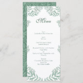 Sage Green Wedding Botanical Menu (Voorkant / Achterkant)
