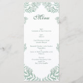 Sage Green Wedding  Botanical Menu (Voorkant)