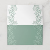 Sage Green Wedding  Botanical Plaatskaartje (Buitenkant ongevouwen)