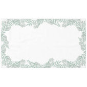 Sage Green Wedding  Botanical Tafelkleed (Voorkant (Horizontaal))