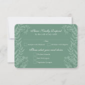 Sage Green Wedding  Botanisch RSVP Antwoord Kaart (Voorkant)