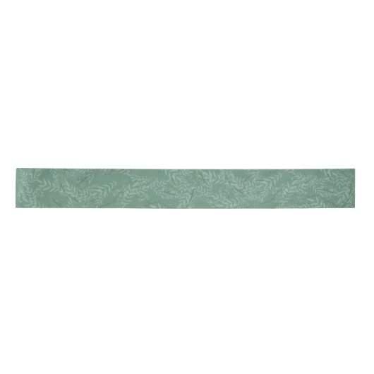 Sage Green Wedding  Botanische Satin Ribbon Satijnen Lint (Voorkant)