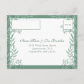 Sage Green Wedding  Briefkaart RSVP (Achterkant)