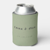 Sage Green Wedding Can Cooler (Blikje Voorkant)