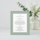 Sage Green Wedding Ceremony Elegant Budget Program (Staand voorkant)