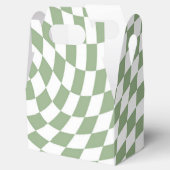 Sage Green Wedding Collectie Check Gecontroleerd Bedankdoosjes (Geopend)