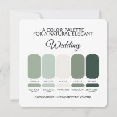 Sage Green Wedding Color Palette Card Kaart (Achterkant)