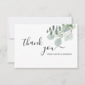 Sage Green Wedding Colors Bedankt kaarten (Voorkant)