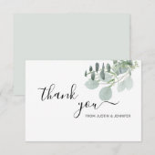 Sage Green Wedding Colors Bedankt kaarten (Voorkant / Achterkant)